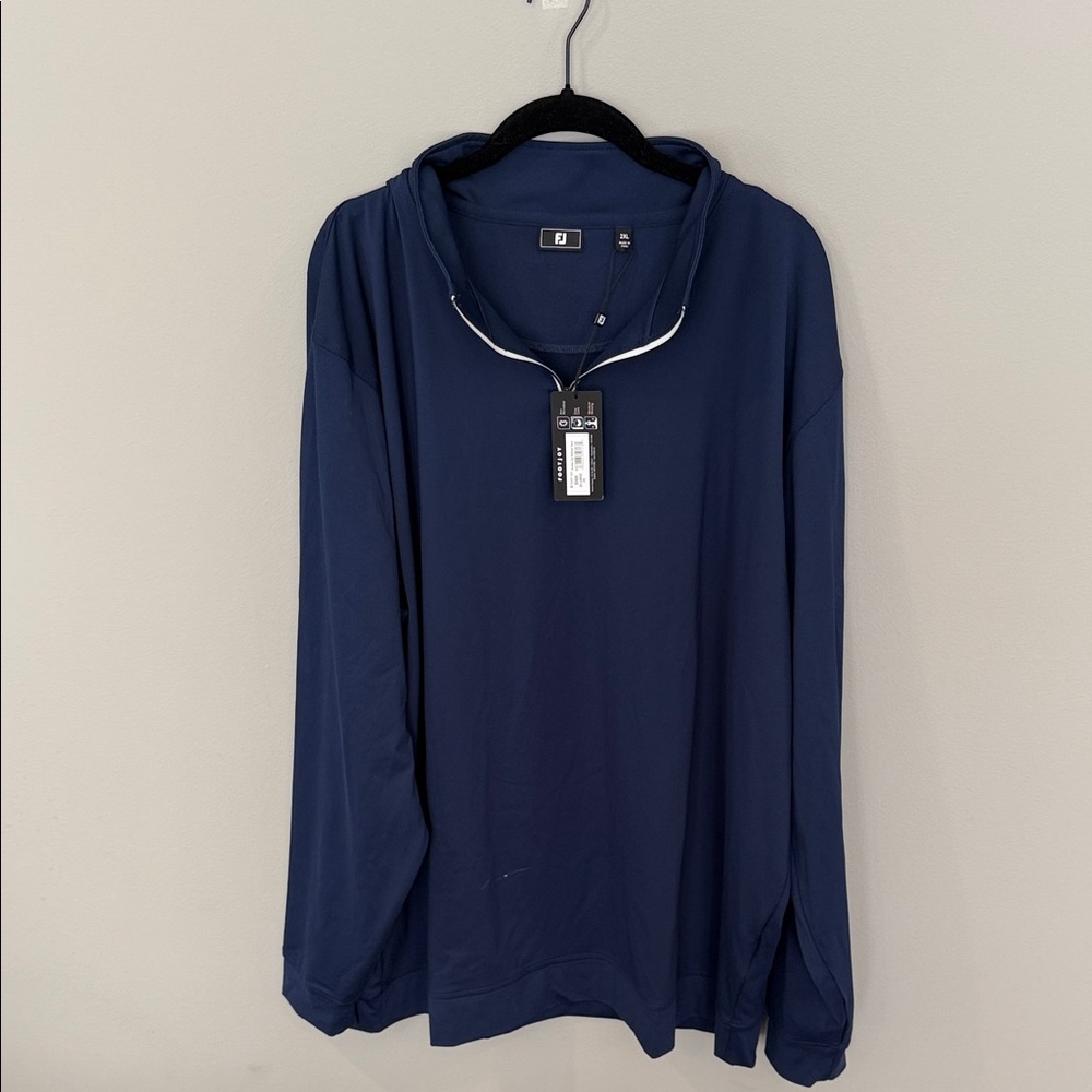 FootJoy Navy Blue Long Sleeve Quarter-zip Pullover